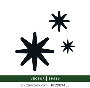 Sparkle icon flat style illustration