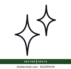 Sparkle icon flat style illustration