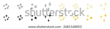 Sparkle icon isolated Vector Illustration, Gleam light symbol, Twinkle star sign, Brilliance effect mark, Cleanliness emblem, or Freshness indicator
