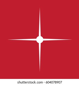 Sparkle icon on red background