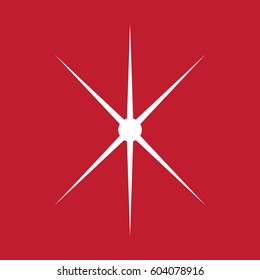 Sparkle icon on red background