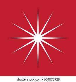 Sparkle icon on red background