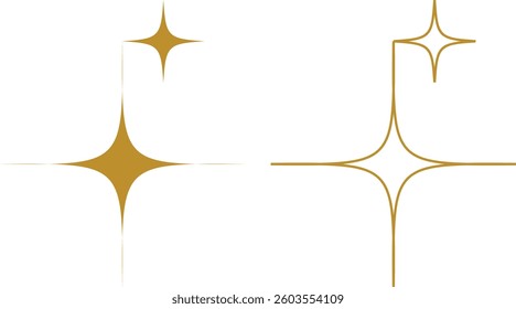 Sparkle icon set isolated on transparent background. flat and line style collection vectors for decoration. stars sparkles icon for your web site design, logo, app, UI. stars black symbol. glint sign.