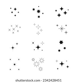 Sparkle Icon Set Vector Design.