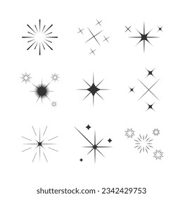 Sparkle Icon Set Vector Design.