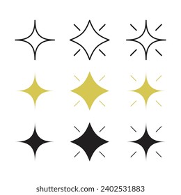 Sparkle Icon Set Vector Design.