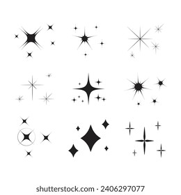 Sparkle Icon Set Vector Design.