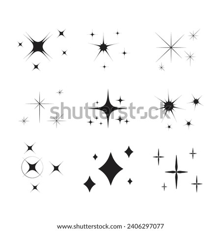 Sparkle Icon Set Vector Design.