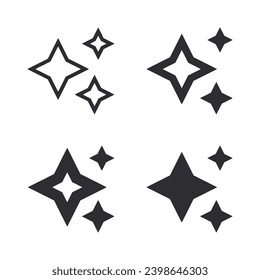 Sparkle icon set vector illustration