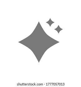 sparkle icon. shine symbol flat style isolated on white background. vector illustration