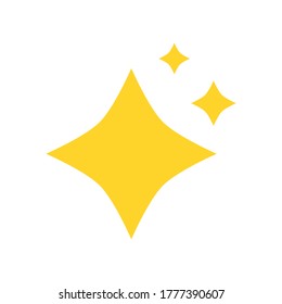 sparkle icon. shine symbol isolated on white background. vector illustration