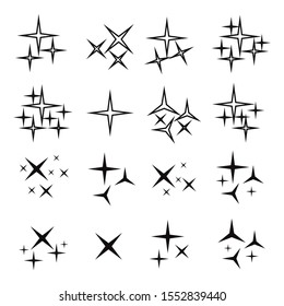 Sparkle icon. Sparlkes vector set. Star vector