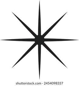 Sparkle icon in trendy style isolated on white background . Twinkling star icon vector