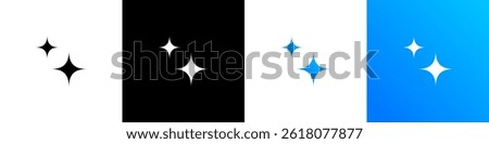 Sparkle icon vector. Ai sparkle symbol for ai generate or create button. Twinkle stars icon isolated vector symbol set.