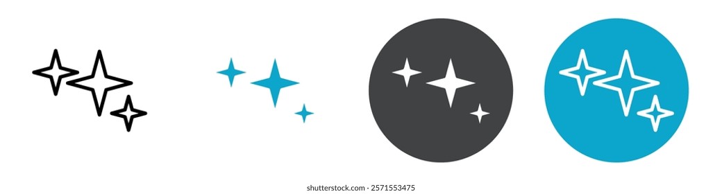 sparkle icon Vector illustration in black