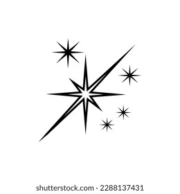 Sparkle icon vector. Star illustration sign. shine symbol. purity logo.