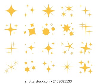 colección de iconos de brillo. efecto de luz