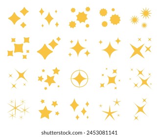 colección de iconos de brillo. efecto de luz