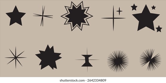 Sparkle Icons Collection. Shine Effect Sign Vector Design