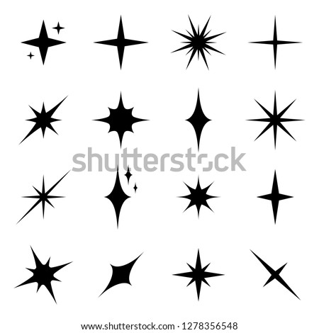 Sparkle icons set vector illustration