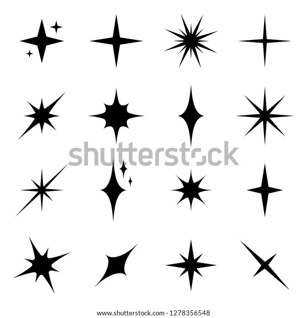 Sparkle Icons Set Vector Illustration Stock Vector (Royalty Free ...