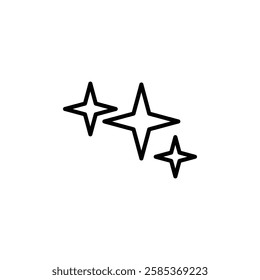sparkle iconVector illustration in black