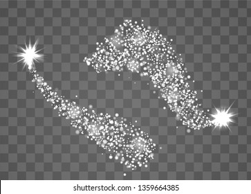 Sparkle light glow effect. Light glow effect star bursts with sparkles on transparent background. Glow light effect vector illustration.