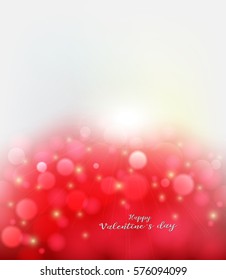Sparkle light on red abstract background,Valentine's day greeting or invitation card