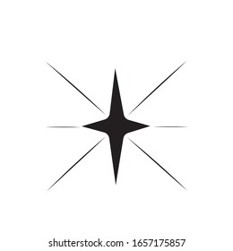 sparkle light star icon logo vector
