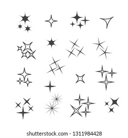 Sparkle Lights Stars Set Bright Firework Stock Vector (Royalty Free ...