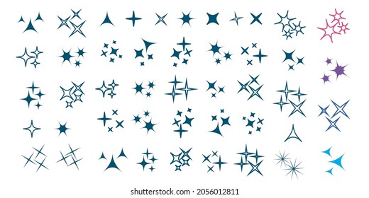 Estrellas de luces de destello. Estrella de efecto luminoso brillante. Vector de luces de destello