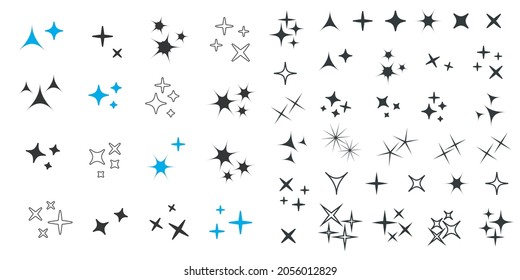 Funkellichtsterne setzen. Lichteffektstar Funkellichter-Vektorgrafik
