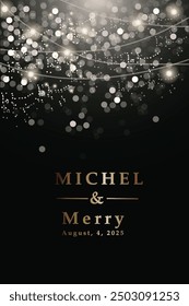 sparkle night lighting Merage card template
