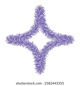 Sparkle. Purple glitter. Tinsel. Color vector illustration. Isolated white background. Celestial object. Cute shining decoration. Decorative element. Idea for web design.