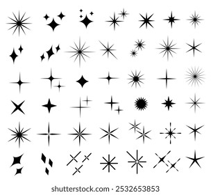 Estrellas brillantes o relucientes para la celebración, brillantes, brillantes, elegantes, glamour, destellos, premios, etc uso. 