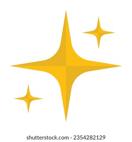 Sparkle shine icon symbol vector. on white background