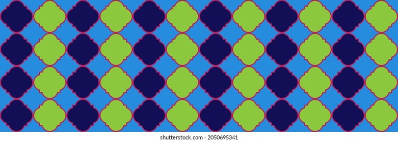 Sparkle Shiny Pattern. Geometric Trellis Tile. Cool Eastern Pattern. Quatrefoil Moroccan Ethnic Tesselation. Rich Ottoman Mosaic. Modern Geo Trellis. Traditional Seamless Arabian Border.