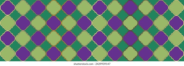 Sparkle Shiny Pattern. Noble Arabesque Texture. Vintage Geo Curved. Quatrefoil Eastern Ethnic Tesselation. Geometric Trellis Tile. Elegant Seamless Arabic Cover. Cool Oriental Pattern.