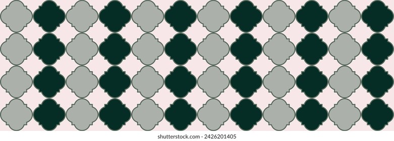 Funkelndes glänzendes Muster. Traditioneller nahtloser arabischer Rahmen. Coole marokkanische Mosaik. In: Quatrefoil Oriental Ethnic Tesselation. Geometrische Gitterplatte. Edles osmanisches Muster. In: Vintage Geo Ramadan.