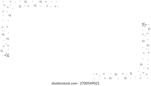 Diseño de borde de estrella de plata brillante — Fondo de marco de brillo de lujo