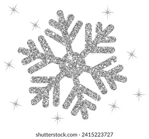 Sparkle Snow weather and seasons icon vector clipart 2