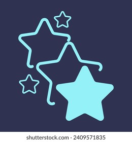 Sparkle space stars decoration isolated set. Vector flat graphic design illustration