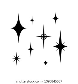 Sparkle, sparkles, star, starred, starring, stars icon. Editable vector 64x64 Pixel.