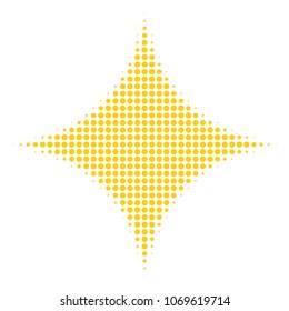 Sparkle Star halftone vector icon. Illustration style is dotted iconic Sparkle Star icon symbol on a white background. Halftone pattern is round items.