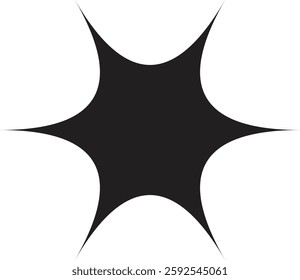 Sparkle star icon. Retro futuristic sparkle vector isolated on transparent background. Shining sparkle icon, Blink twinkle star shape concept. Abstract cool shine effect sign vector design.