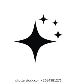 conjunto de ícones de estrela cintilante. símbolo simples de explosão de estrela. ilustração vetorial.