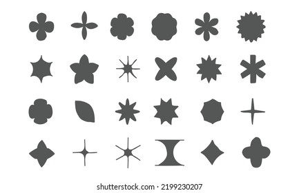Sparkle Star Icon Set Vector Illustration design