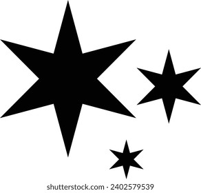 Sparkle star icon, vector abstract element of sparkling star symbol illustration