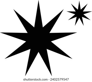 Sparkle star icon, vector abstract element of sparkling star symbol illustration