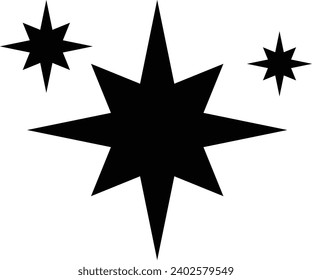 Sparkle star icon, vector abstract element of sparkling star symbol illustration